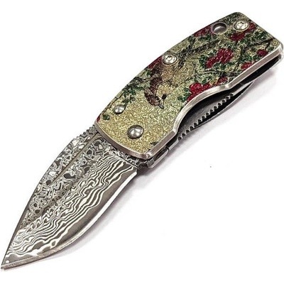 Ukimon Sakai Money Clip Damascus Bird