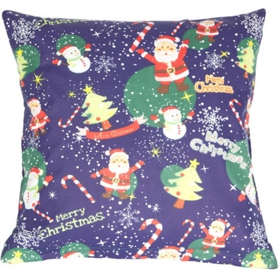 Bellatex Polštář dekorační Merry Christmas modrý 45x45