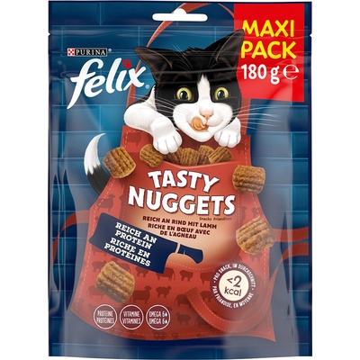FELIX 2x180г Tasty Nuggets Felix, лакомство за котки - с говеждо и агнешко