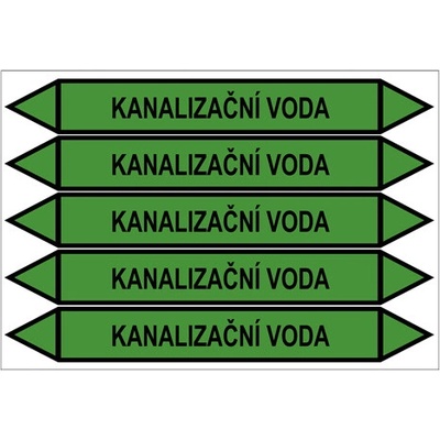 Značení potrubí, kanalizační voda PZG 009141