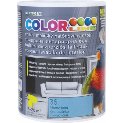 KITTFORT COLORLINE Barva na stěnu, 36 modrošedá, matná, 1,5 kg