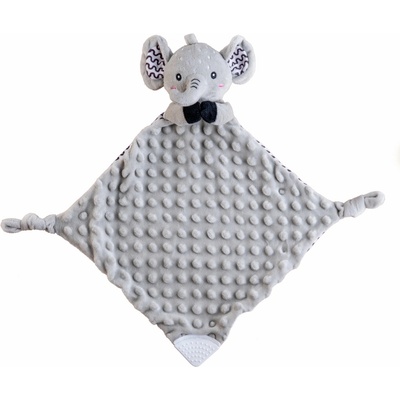 babyted Slon - usínáček, kousátko, chrastítko plyš - 25 x 25 cm