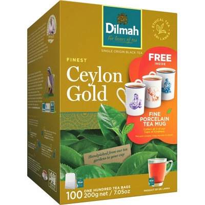Dilmah Ceylon gold čaj čierny pravý 100 x 2 g