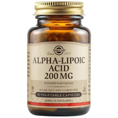 Solgar Alpha Lipoic Acid 200 mg, 50 vegetable capsules