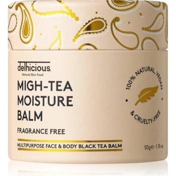 delhicious MIGH-TEA MOISTURE BALM мултифункционален балсам за много суха и чувствителна кожа без парфюм 50 гр