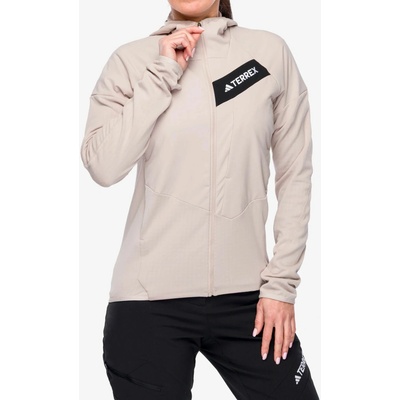 adidas Terre Techrock Climawarm+ Wind Hooded Fleece Jacket wonder taupe
