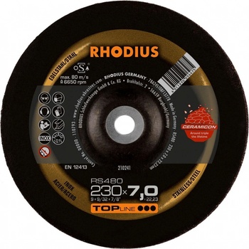 Rhodius Brusný kotouč 230 x 7,0 x 22,23 mm 210241