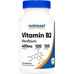 Nutricost Витамин B2 (рибофлавин) - Енергия и метаболизъм, 400 mg, 120 капсули (67544 (080101) NC)