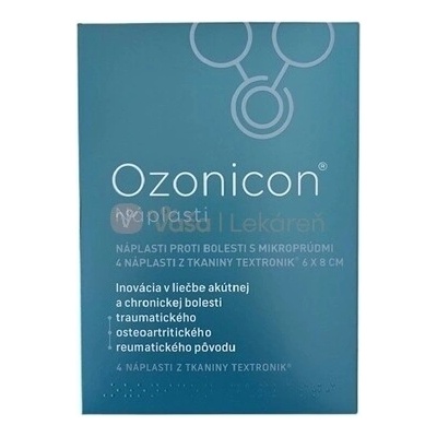Ozonicon náplasti proti bolesti s mikroprúdmi 6 × 8 cm, 4 ks