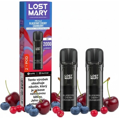 Elf Bar Lost Mary Glayce Pod Blueberry Cherry Cranberry 20 mg 2 ks