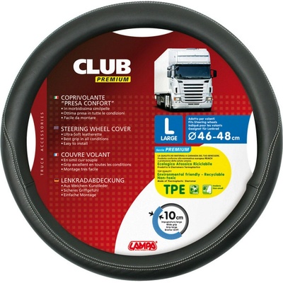 Potah volantu CLUB PREMIUM černý, 46-48cm – Zbozi.Blesk.cz