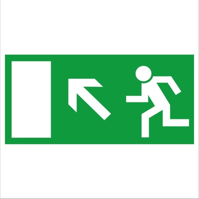 Piktogram ÚNIKOVÁ CESTA HORE - 150x300, Nálepka na stenu