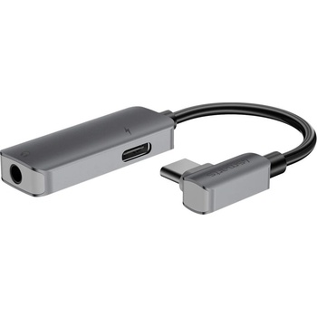 4smarts Аудио Адаптер USB-C за Samsung S21/20 Note 20/10, 4SMARTS Splitter AUX 3.5mm, Черен (4S468625)