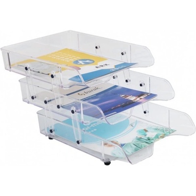 ARK Поставка за документи Ark, тройна, прозрачна (OK10993)