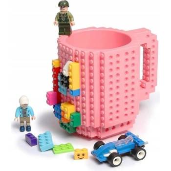 Lego Nefris Hrnček 350ml + sada kociek svetlo ružový