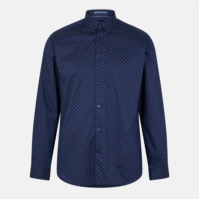Ted Baker Potter Geo Print Slim Shirt - Navy