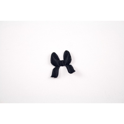 Našívacie záplata - Mašlička - čierna - rozmer 1,5 cm x 1,8 cm