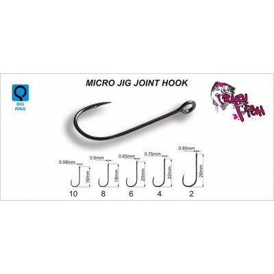 Crazy Fish Micro Jig Joint Hook vel.10 20 ks