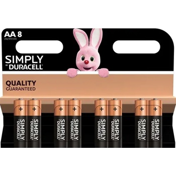 Image 1 of Duracell Алкална батерия LR6 AA 8pk блистер SIMPLY MN1500 DURACELL (DUR-BA-LR6-SIMPLY-8PK)
