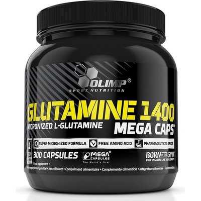 Glutamine 1400 Mega Caps, 300 Capsules