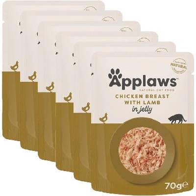 Applaws s kuřecími prsy a jehněčím v želé 6 x 70 g