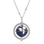 Silenti Jewelry Сребърно колие "Глобус