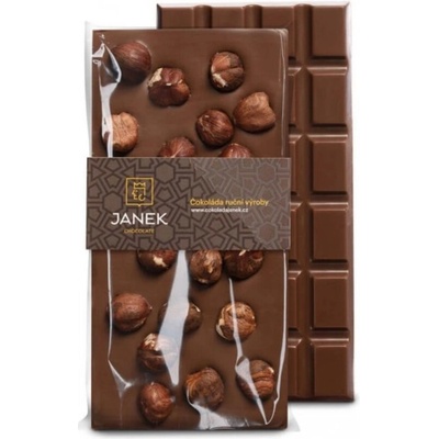 Čokoládovňa Janek Mliečna čokoláda s lieskovými orechmi 105 g