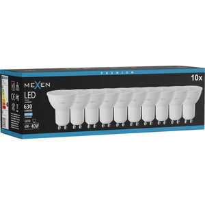 Mexen Nova 10x LED крушка GU10, 6W, Студена - 6500K, 630 lm - L107-GU10-0665-01x10 (L107-GU10-0665-01x10)