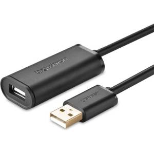 UGREEN us121 удължаващ кабел за данни с usb гнездо - usb, 10 м, ЧЕРЕН 10321 (10321)