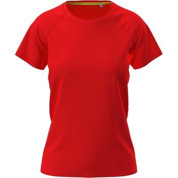 Stedman mesh raglan st8500 / Дамска спортна риза с реглан - аленочервена (st8500srel)