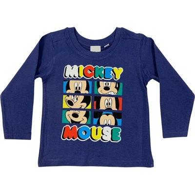 Setino Момчешка тениска с дълъг ръкав - Мики Маус тъмно синя Размер - деца: 92/98
