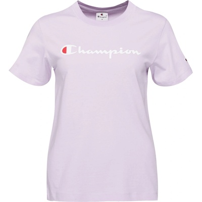 Champion Dámske tričko CREWNECK fialová biela