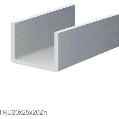 Žárově zinkovaný U-profil 20x25x20x2 mm, délka 6m Délka: 6m