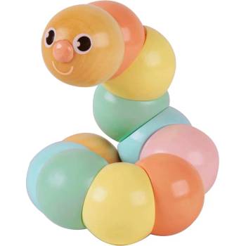 Classic World Многоцветна дървена гъсеница - чупеща се (cw54235)