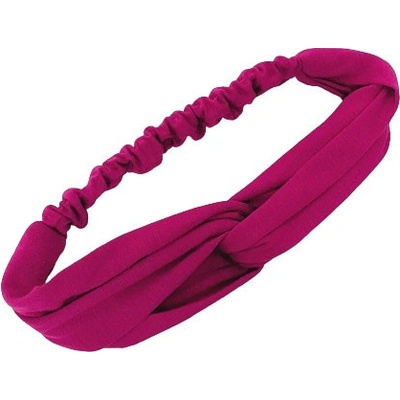 Látková čelenka jednobarevná "uzel" - šátek - růžový – Sleviste.cz