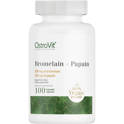OstroVit Bromelain + Papain Enzymes [100 капсули]