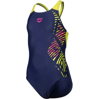 Arena Vortex Swimsuit V Back Girl Navy/Soft Green