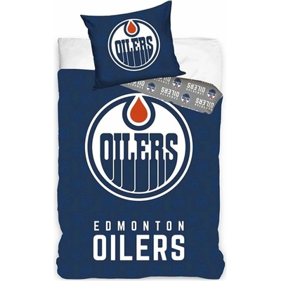 TipTrade Hokejové obliečky NHL Edmonton Oilers motív Shields 100% bavlna renforcé 70x90 140x200
