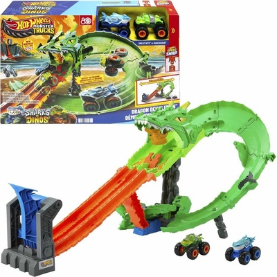 Mattel Hot Wheels Monster Trucks Dráha dračí zkáza JFR06