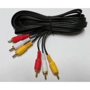 Royal Кабел Royal CABLE-3RCA/150, от 3x RCA(м) към 3x RCA(м), 1.5m, черен