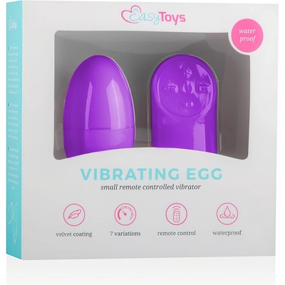 EasyToys - 7-скоростно вибриращо яйце с дистанционно (лилава)