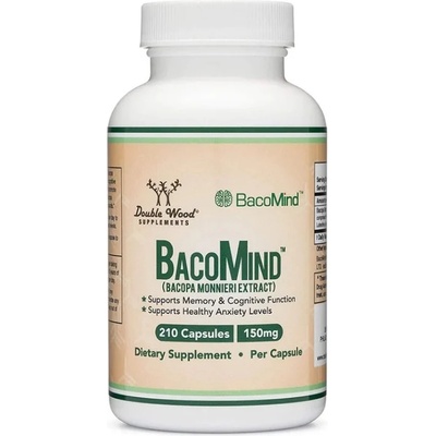 Double Wood Supplements BacoMind, 150 mg, 210 капсули, Double Wood