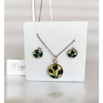 Meganflo Сребърен комплект - син лимониум