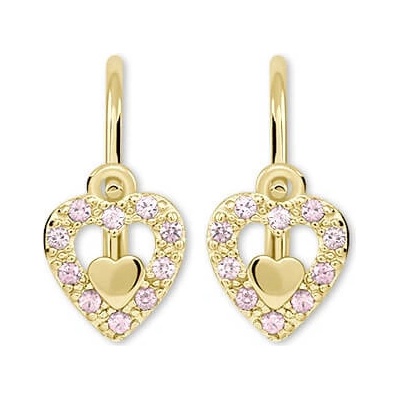 Soliter Dievčenské srdiečkové náušnice zo zlata 745 239 001 00779 0000440