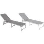 HORECANO HG-Шезлонг сгъваем СИВ(40330D)(21380) ШИРОК ПРОФИЛ188x58см (019544)