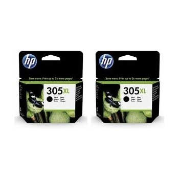 HP Compaq HP InkJetpatrone 305/305XL, Inhalt 4ml, 240, schwarz (Packung mit 2) - 3YM62AE