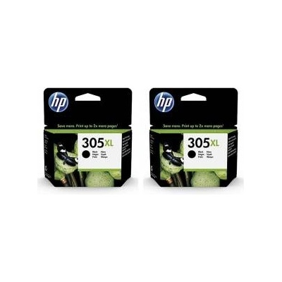 HP Compaq HP InkJetpatrone 305/305XL, Inhalt 4ml, 240, schwarz (Packung mit 2) - 3YM62AE