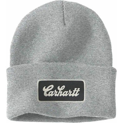 Carhartt Knit Cuffed Script Patch beanie heather grey