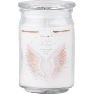 Z - TRADE s. r. o Z - TRADE s. r. o. Ароматна свещ Emocio в стъкло Golden Wings със стъклен капак 93x142 мм
