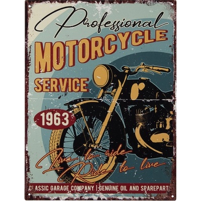 Nástěnná kovová cedule Motorcycle 1963 – 25x1x33 cm